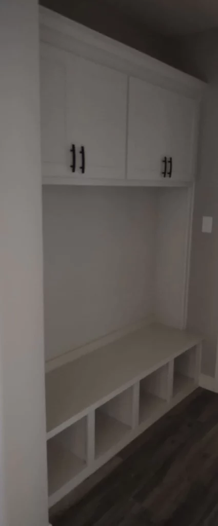 customized cabinets in closet